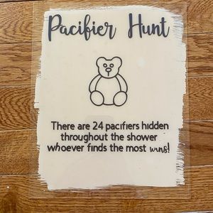 Teddy bear baby shower Pacifier Hunt Game!
